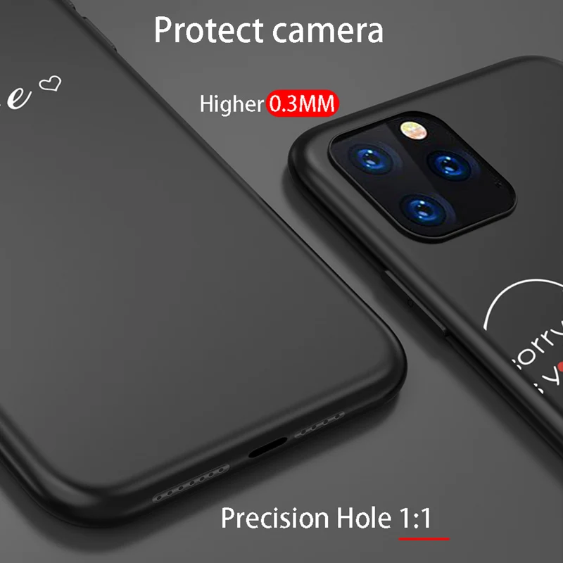 Lovebay Пары Любовь Сердце Простой чехол для телефона для iPhone 11 Pro Max X XS XR Xs Max 6 6s 7 8 Plus Мягкий ТПУ силиконовый чехол