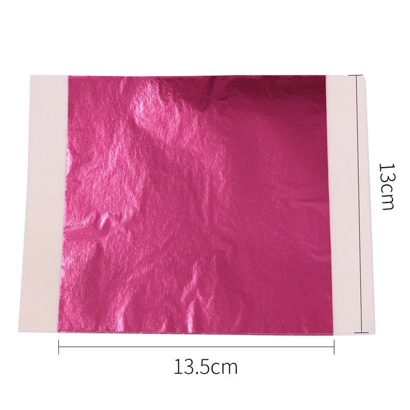 13x13 5 см персиковая красная фольга бумажный лист с золотыми листьями в