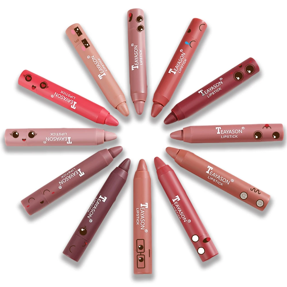 

12 Colors Velvet Matte Lipsticks Pencil Waterproof Long Lasting Sexy Red Lip Stick on-Stick Cup Makeup Lip Tint Pen Maquillaje