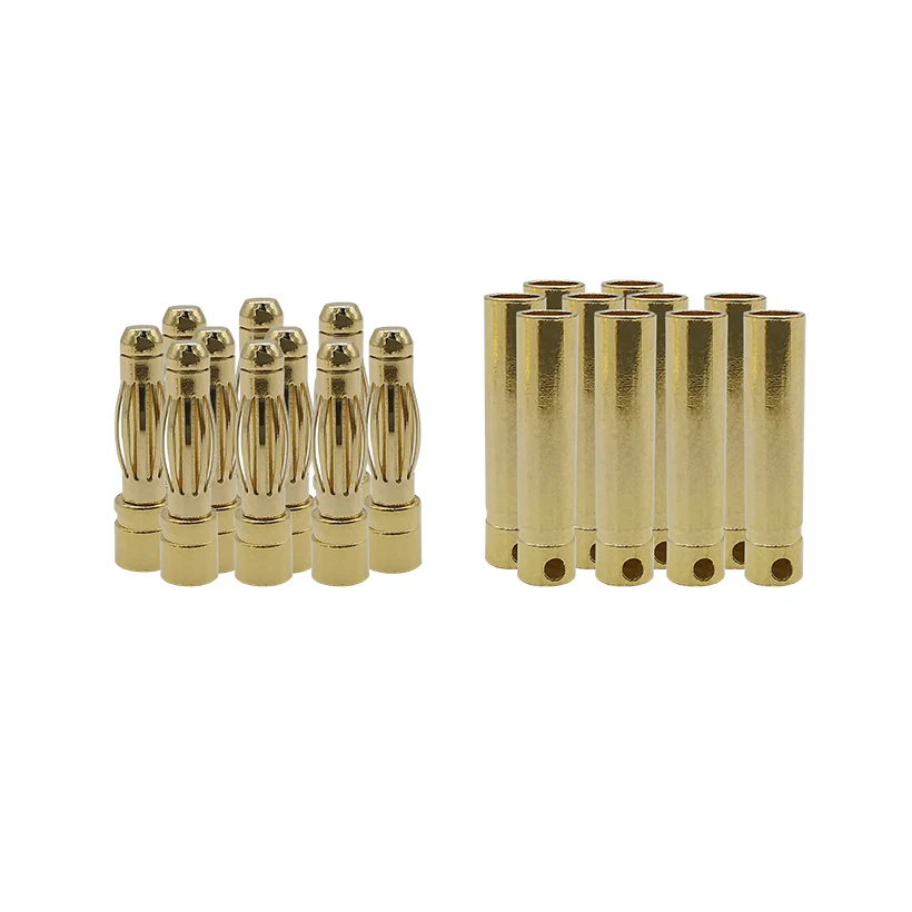 10Pair Gold-plated Banana Plugs 2mm 3mm 3.5mm 4mm Male Plug &amp Female Jack RC Motor ESC Battery Part Bullet Adapter | Обустройство