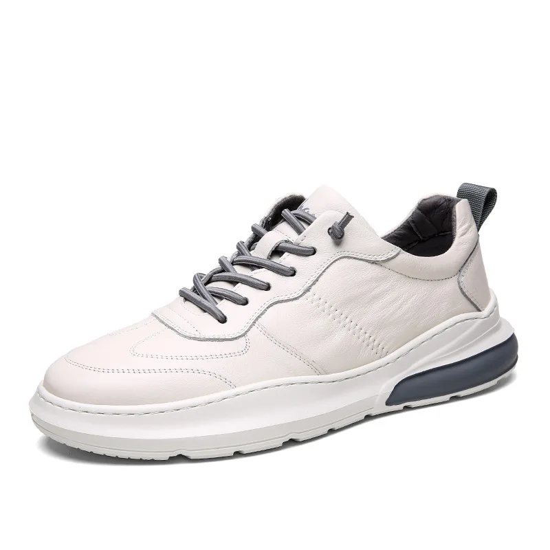 

Autumn 2021 Men's Round Toe Sports Casual Shoes Men's Flat Shoes Lace-up Wear-Resistant Mid Heel Casual Men's Shoes