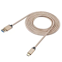 leshp durable lightweight safe metal shell nylon braided large current usb3 0a to usb type c charging data charger 2m cable