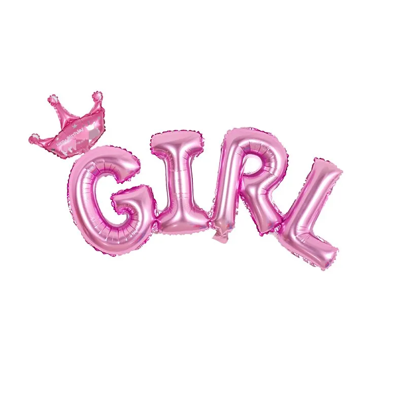 2 шт. baby shower шар письмо сиамские Для мальчиков и девочек мини Корона из