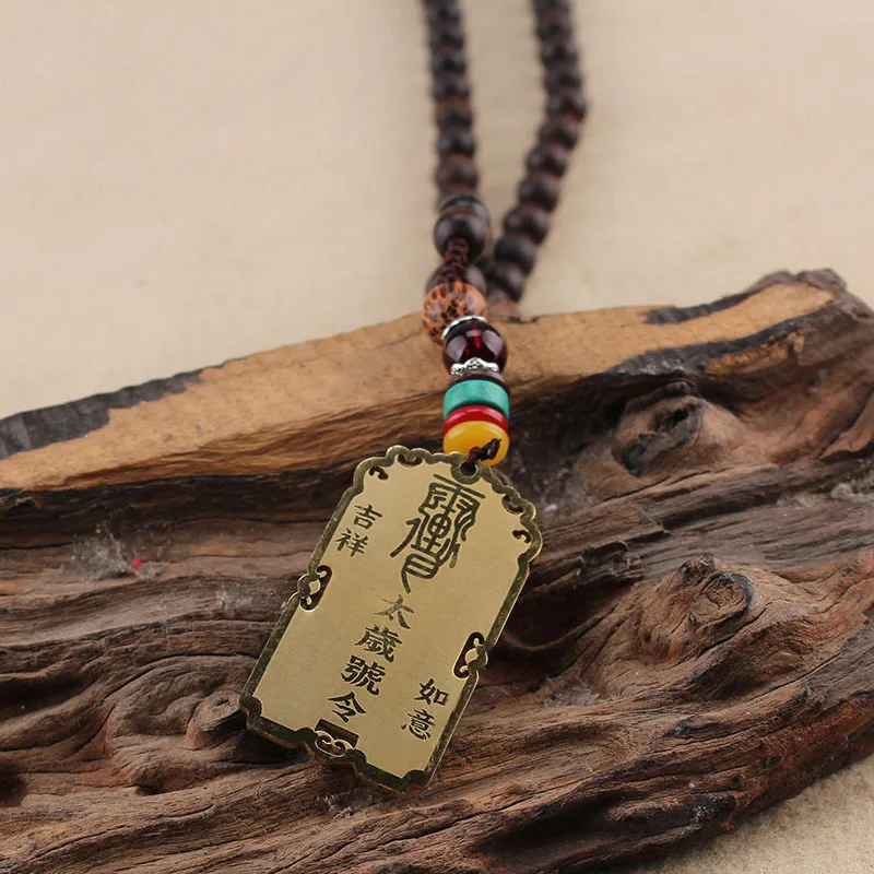 Этнический стиль ретро деревянный бисер свитер цепь ручной работы