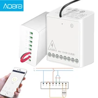 aqara llkzmk11lm two way control module wireless relay controller 2 channels work for smart home app home kit control module