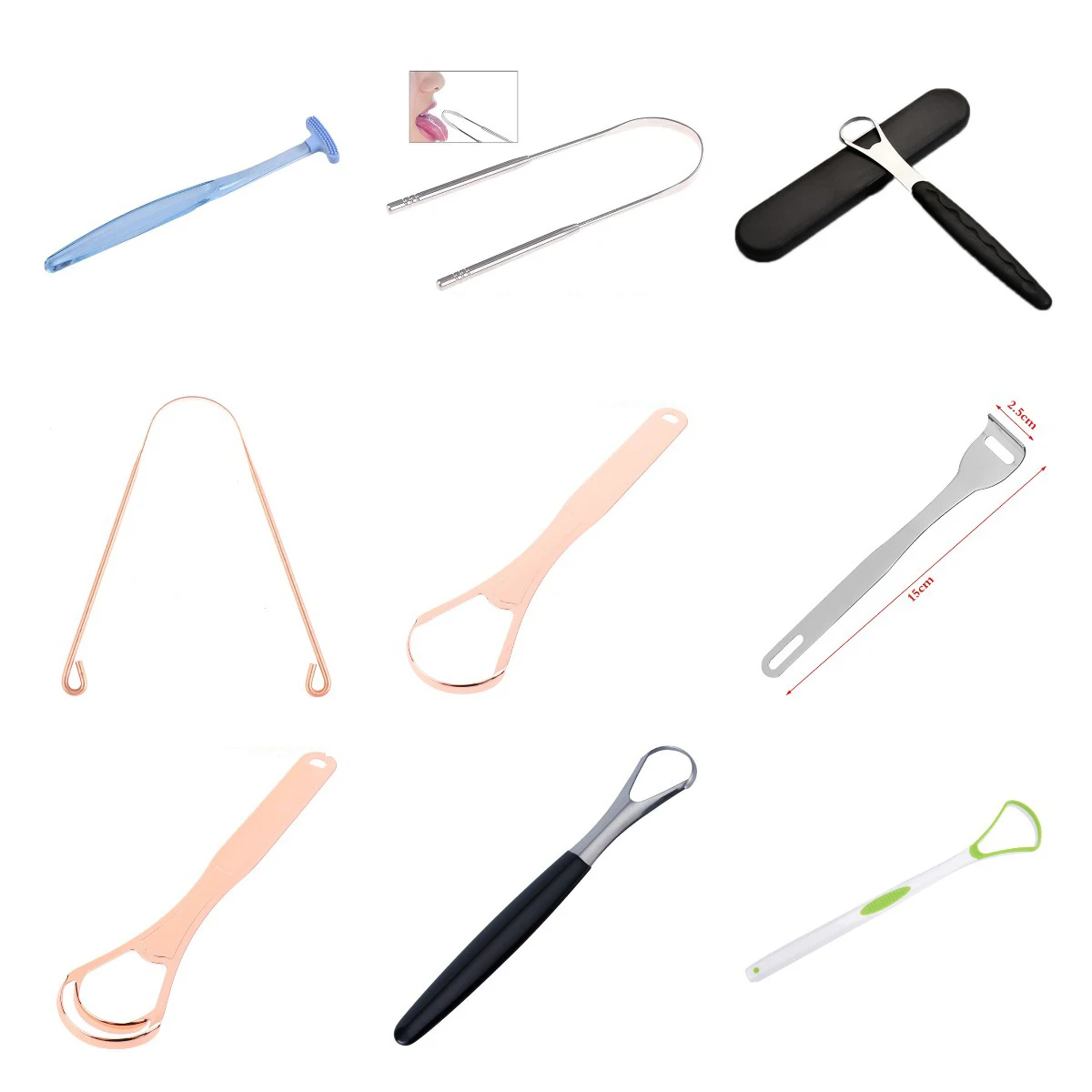 

1PCS Adult Stainless Steel Scraper Cleaner Tongue Fresh Breath Cleaning Coated Tongue Toothbrush Dental Oral Hygiene Care Tools