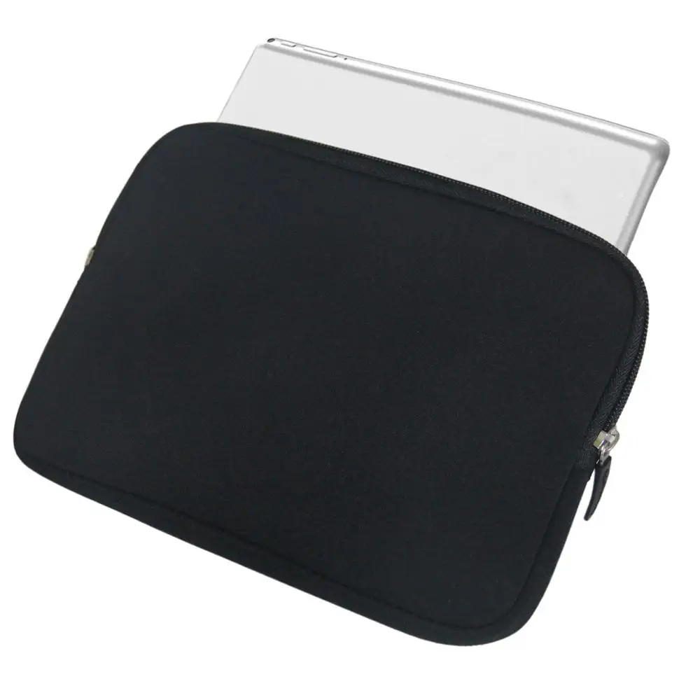 Plain Black  7-8 inch  Table Sleeve Csse Soft Neoprene Cover Pouch for Apple iPad Mini Samsung Galaxy Tab Huawei MediaPad