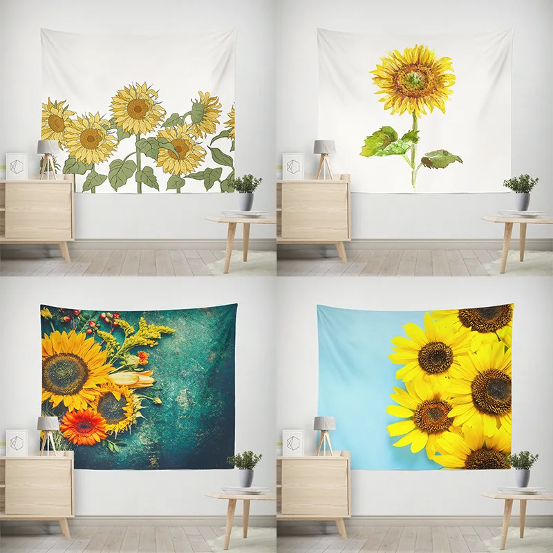 

2022 New Sunflower tapestry_Room Decoration Hanging Cloth Living Room Bedroom Decoration Tapestry Kawaii Room Decoration