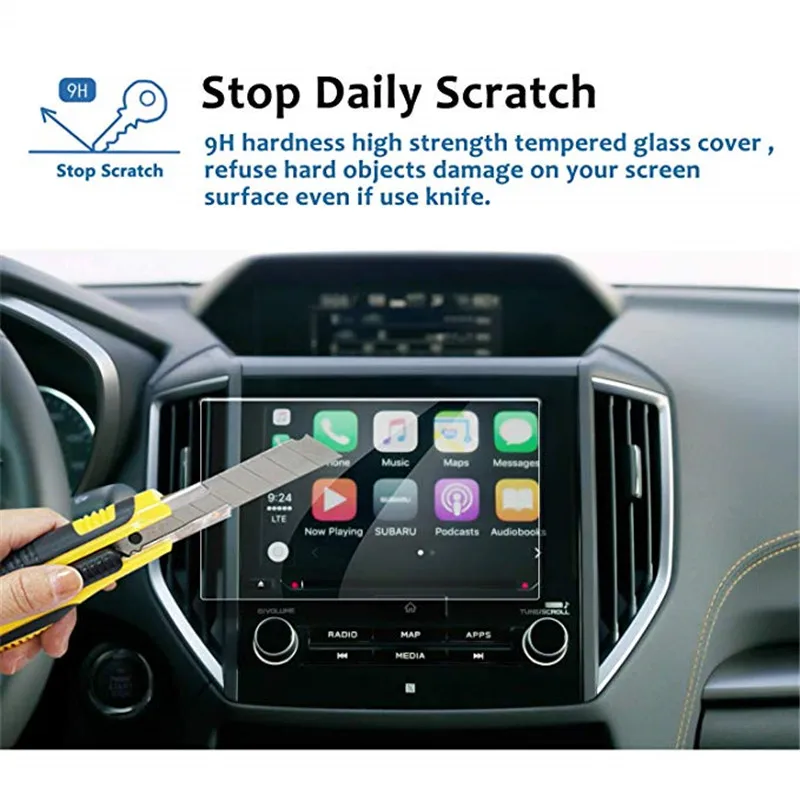 for subaru 2017 2018 impreza starlink 8 inch car navigation screen protector tempered glass touch screen protector free global shipping