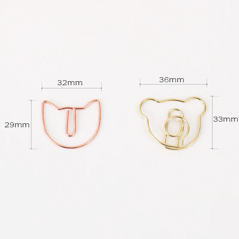 

Bear & Cat Shape Cut Paper Clips Memo Clips For File Photo Paper Organizer School & Office Supplies