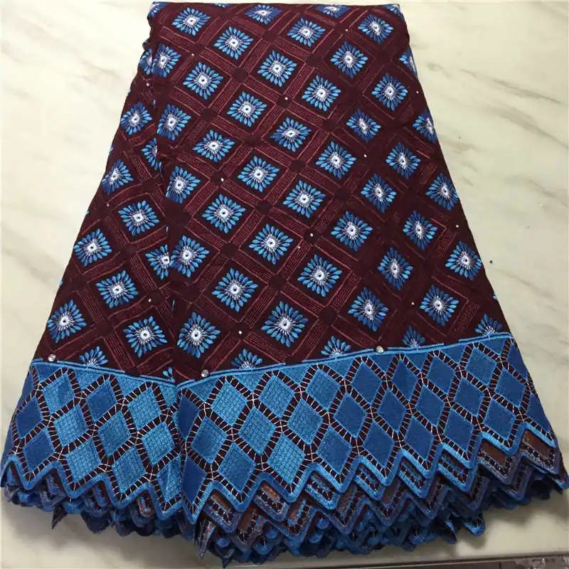 

Factory offers Swiss lace fabric high quality2019African dry cotton lace stones fabric for Nigerian Wedding Dresses