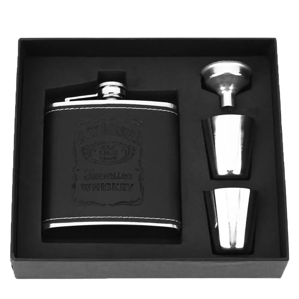 7oz set 7 унций, 8 унций, фляжка из нержавеющей стали, фляликер, виски, спирт, крышка, воронка, посуда для напитков, бутылка, лучший подарок для мужчин, бутылка для алкоголя - Цвет: 7oz set