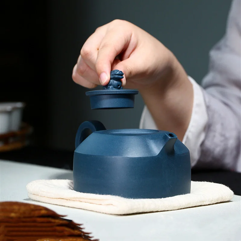 300 мл Yixing знаменитый Фиолетовый Глиняный чайный горшок квадратной формы с