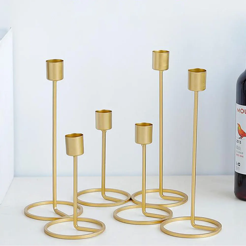 Европейский простой металлический подсвечник свадебное украшение для бара