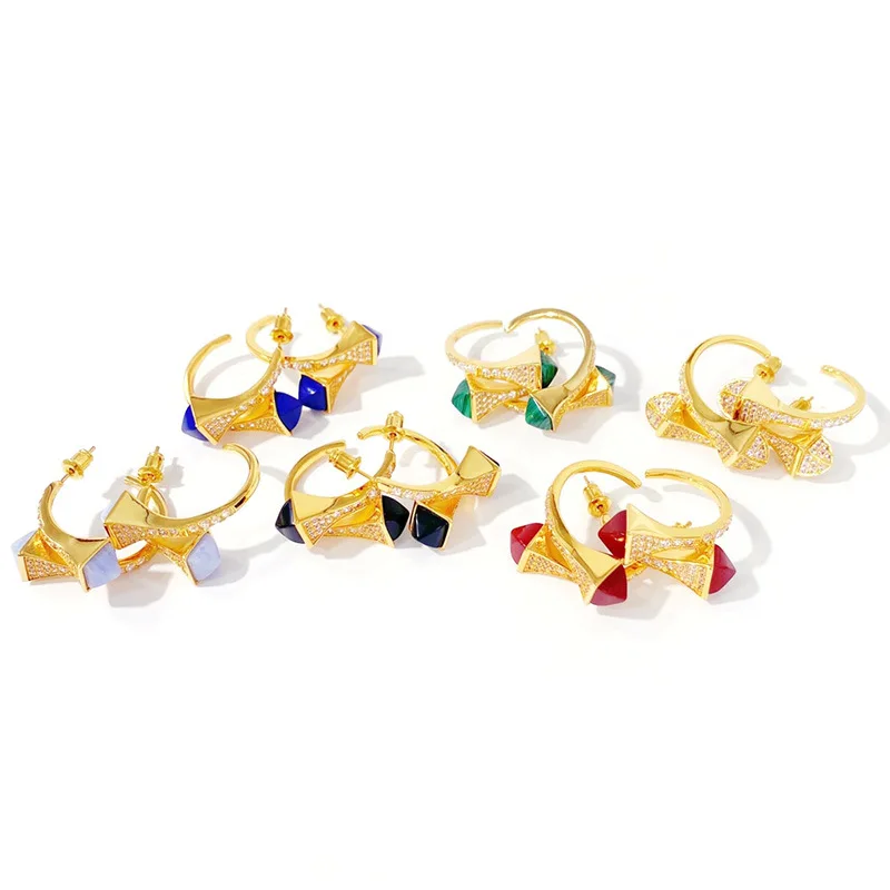 

Temperament Double Pagoda Earrings Elegant Retro Women's Earrings