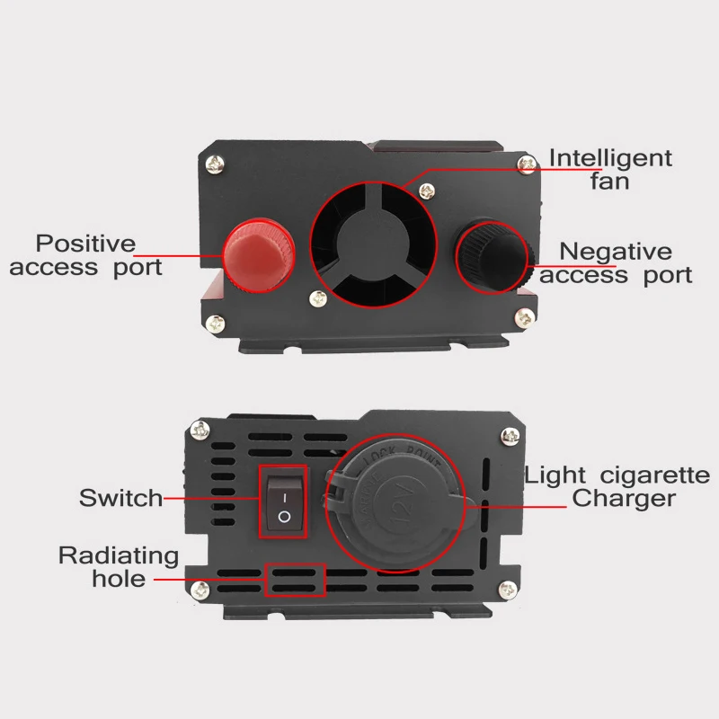 2000 Вт 4 инвертирующий usb усилитель мощности Dc 12 В к Ac 220 автомобильный адаптер