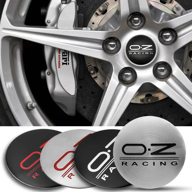 4 шт. 56 мм 3D стайлинга автомобилей сердечник колеса Кепки OZ Racing Badg эмблемы