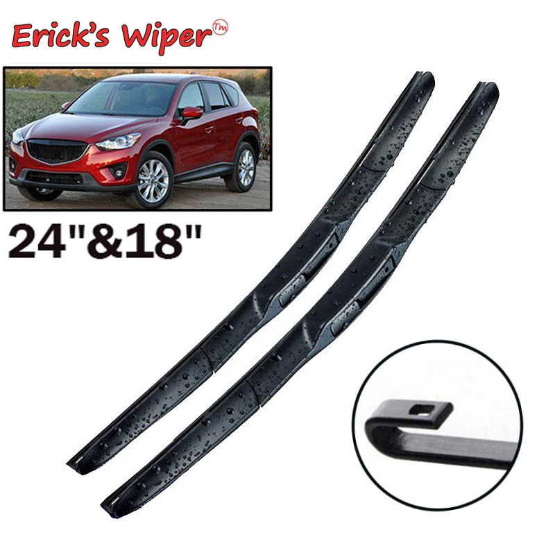 

Erick's Wiper LHD Hybrid Front Wiper Blades For Mazda CX-5 CX5 KE 2012 - 2017 Windshield Windscreen Window Brushes 24"+18"