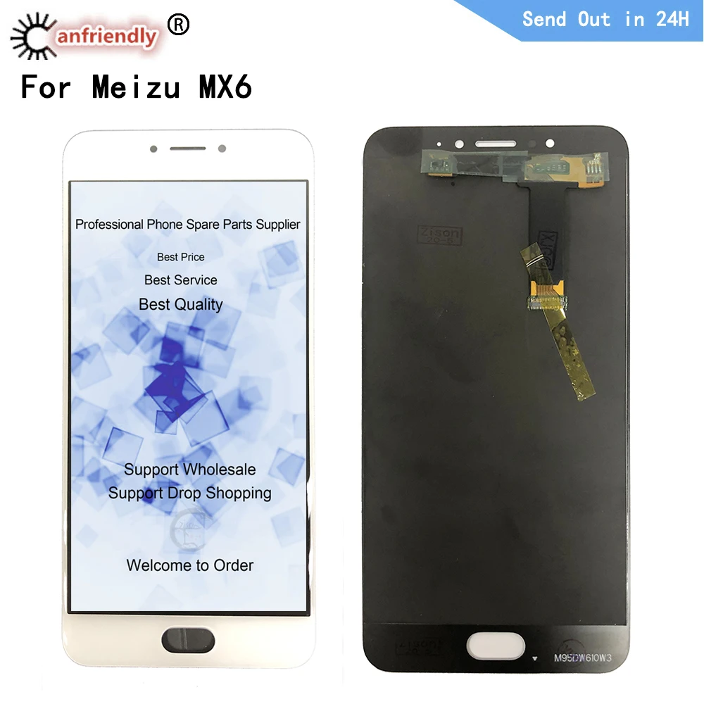 Pantalla LCD de 5,5 pulgadas para Meizu MX6, montaje de Sensor digitalizador con pantalla t&aacute;ctil, probado, reemplazo correcto-0