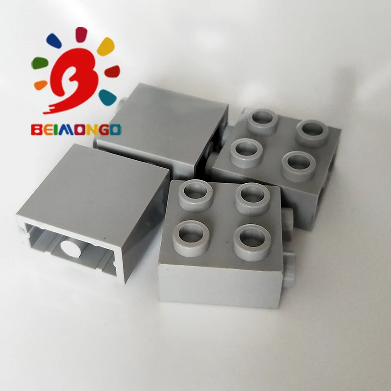 Бесплатная доставка! BEIMONGO блоки Кирпич 1x2x2 W. 4 ручки 50 шт образовательные и