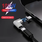 Магнитный адаптер 5 А 100 Вт с USB C на Type C, кабель для быстрой зарядки, преобразователь с углом поворота 180 градусов для iPhone 12 Pro Max Xiaomi 11 10