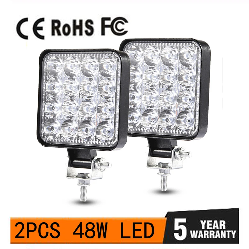 1/2 шт. 48 Вт Светодиодный светильник 30 градусов светодиодный автомобиль Точечный