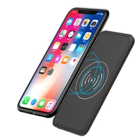 5000mah magnetic wireless charger power bank battery charger case for iphone xs max xr xs x 8 plus tempered glass charging cover