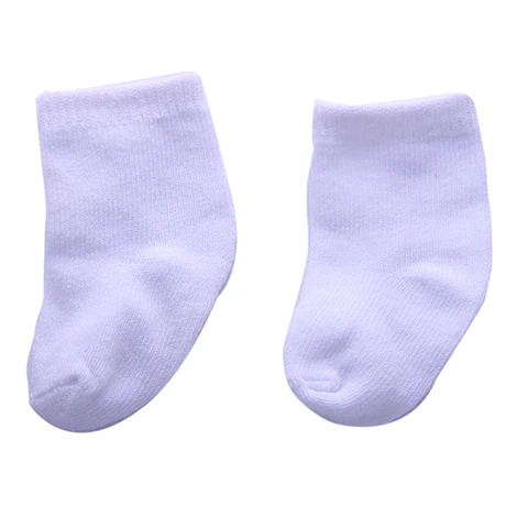 Um par de meias de cores sólidas para boneca americana de 18 polegadas e 43cm, acessórios para bonecas para recém-nascidos roupas de boneca infantil presentes