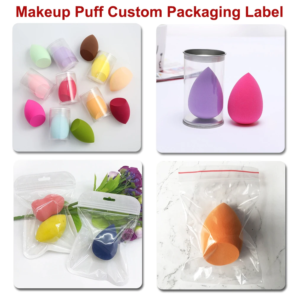 Индивидуальная упаковка/этикетка без латекса губка для макияжа сухого и