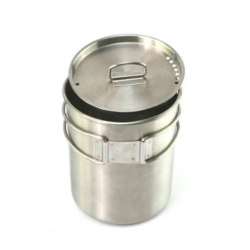 700 мл походная посуда Сверхлегкая титановая сковорода для кемпинга на открытом