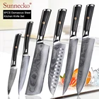 SUNNECKO Damascus Santoku нож шеф-повара, нож для нарезки овощей, японский VG10 Core Steel Blade кухонные ножи G10 Ручка