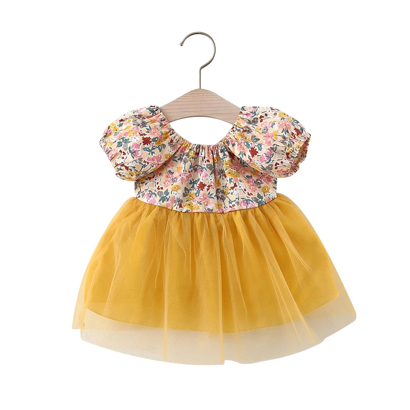 

Baby Girls Dress Fashion Print New Baby Clothes for Newborn Children Mesh Dresses Summer Kids Clothing Princess Birthday Gift