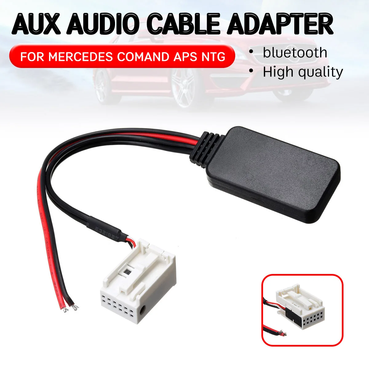 Bluetooth Aux Receiver Cable Adapter for Mercedes Wireless Interface Benz W169 W245 W203 W209 W164 on. - Адаптер кабеля для беспроводного интерфейса Mercedes Benz W169 W245 W203 W209 W164 с Bluetooth Aux Receiver.