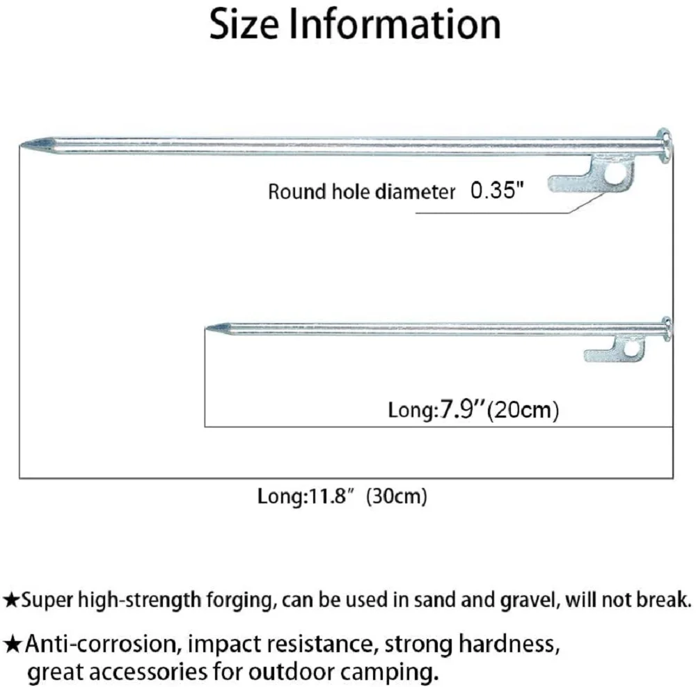 Тяжелые колышки для палатки стальные стены наружные кемпинга 8 шт./компл. - купить