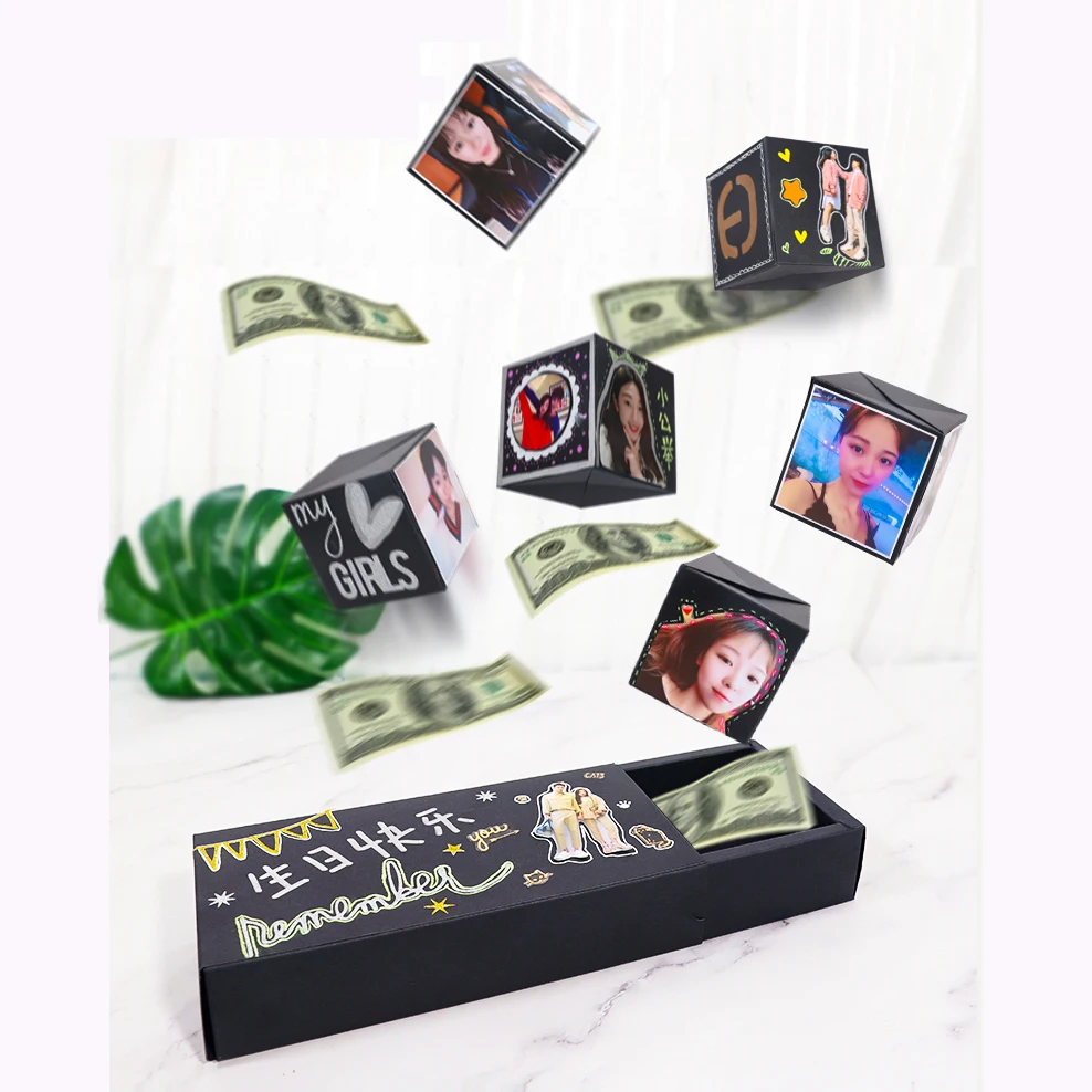 Креативная сделай сам коробка с сюрпризом для любви взрывозащищенный фотоальбом