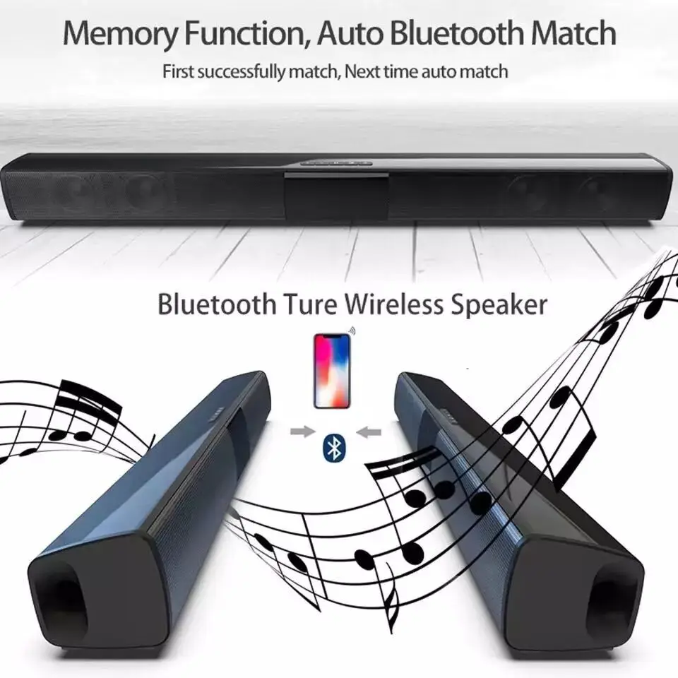 ТВ-саундбар динамик для компьютера домашнего кинотеатра Bluetooth-динамик s-бас