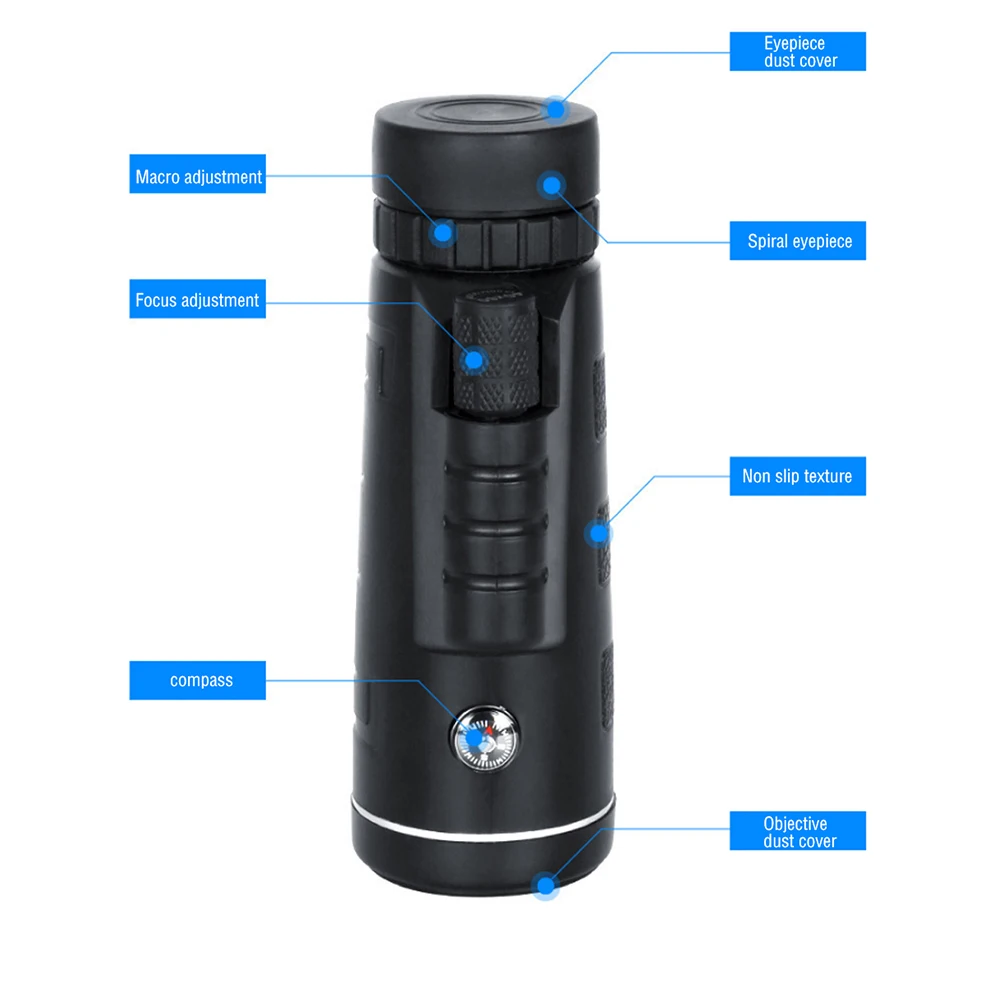 Телескоп Монокуляр около 40X60 монокулярный Бинокль Карманный телескоп для