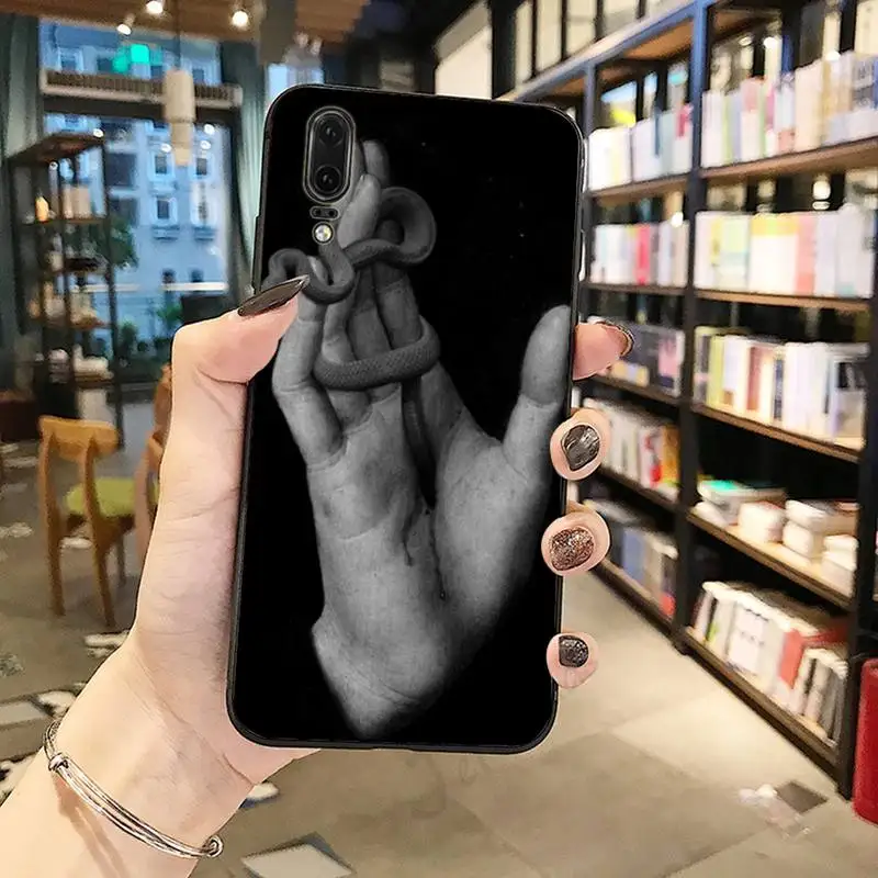 

Hand Snake Flower animal shell Phone Case For Huawei honor Mate P 10 20 30 40 Pro 10i 9 10 20 8 x Lite