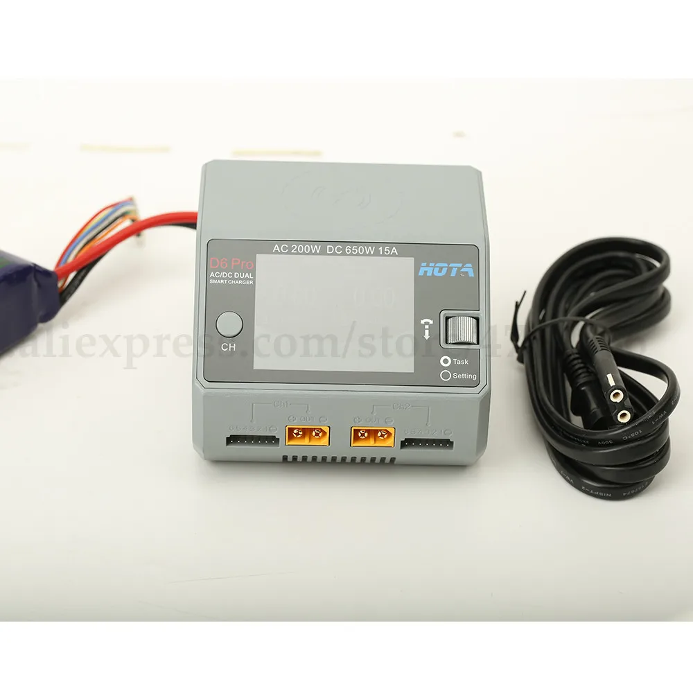 HOTA D6 Pro умное зарядное устройство AC200W DC650W 6S 15A для Lipo LiIon NiMH батареи с iPhone Samsung