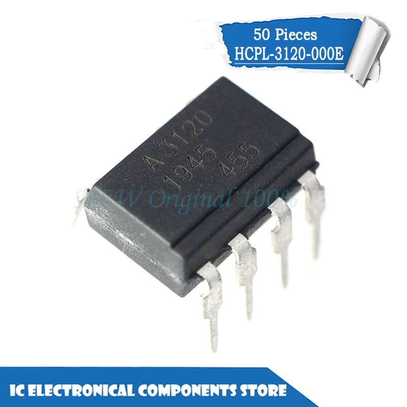 

New original HCPL-3120-000E HCPL3120 HCPL-3120 A3120 DIP-8 50pcs/lot