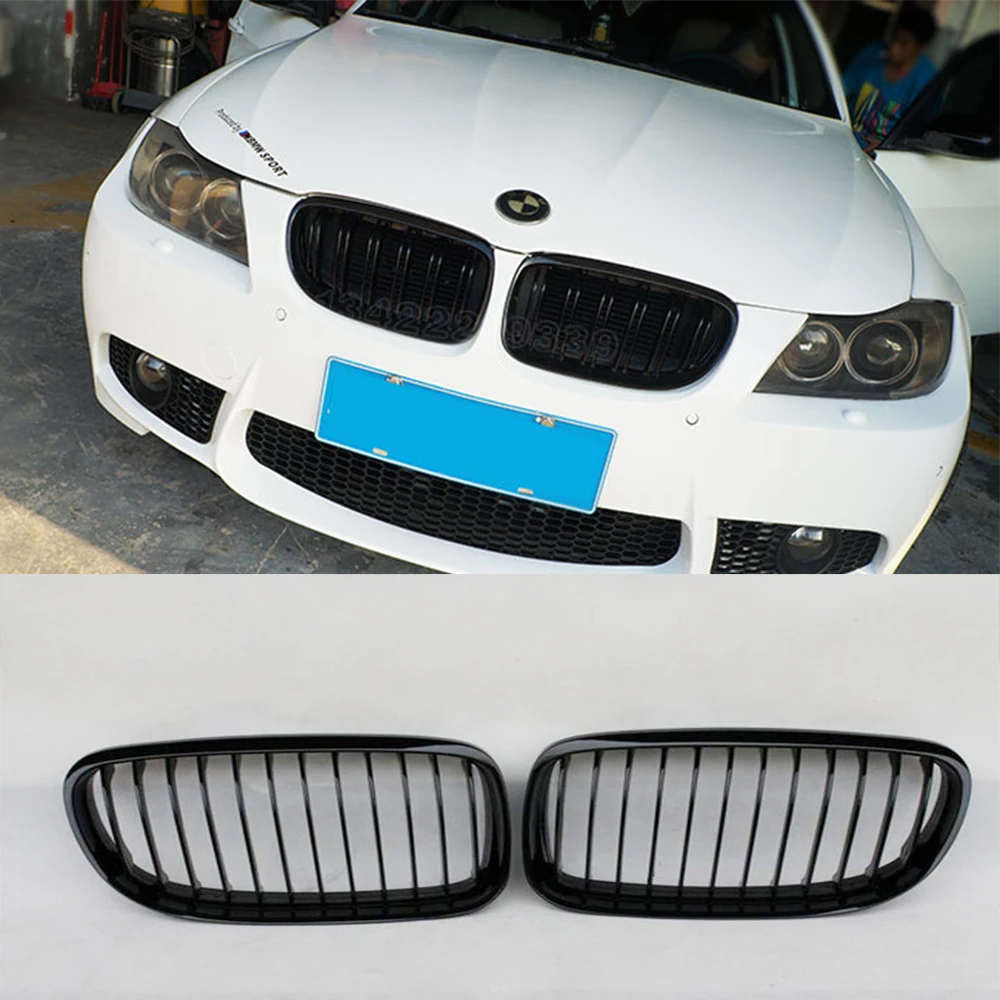 E90 LCI глянцевый черный ABS автомобильный передний бампер сетка гриль защита для BMW
