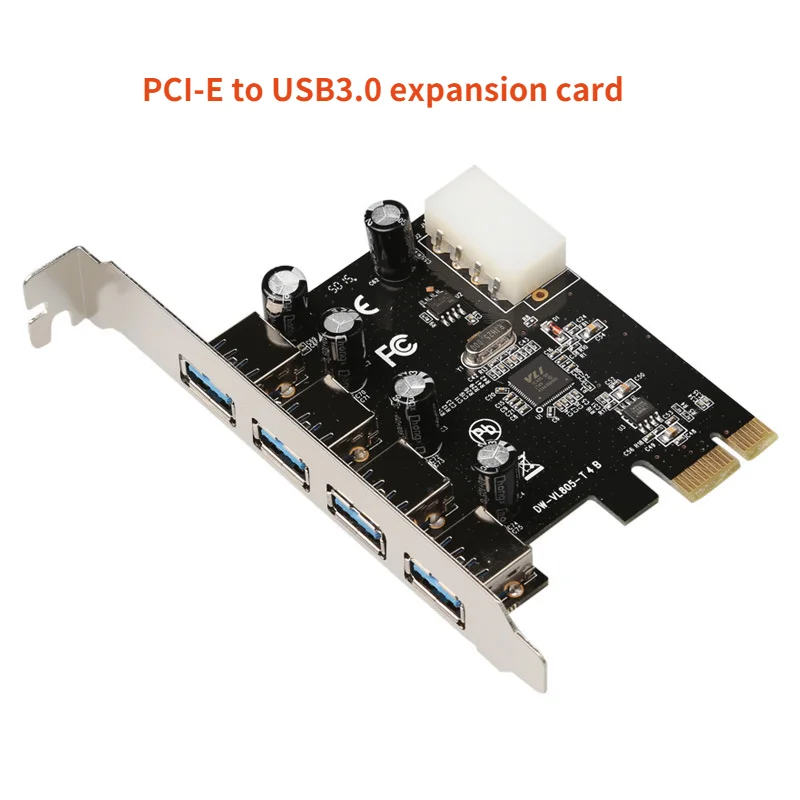 Высокоскоростной чип PCI-E к USB3.0 4-портовая Плата расширения с двойным чипом