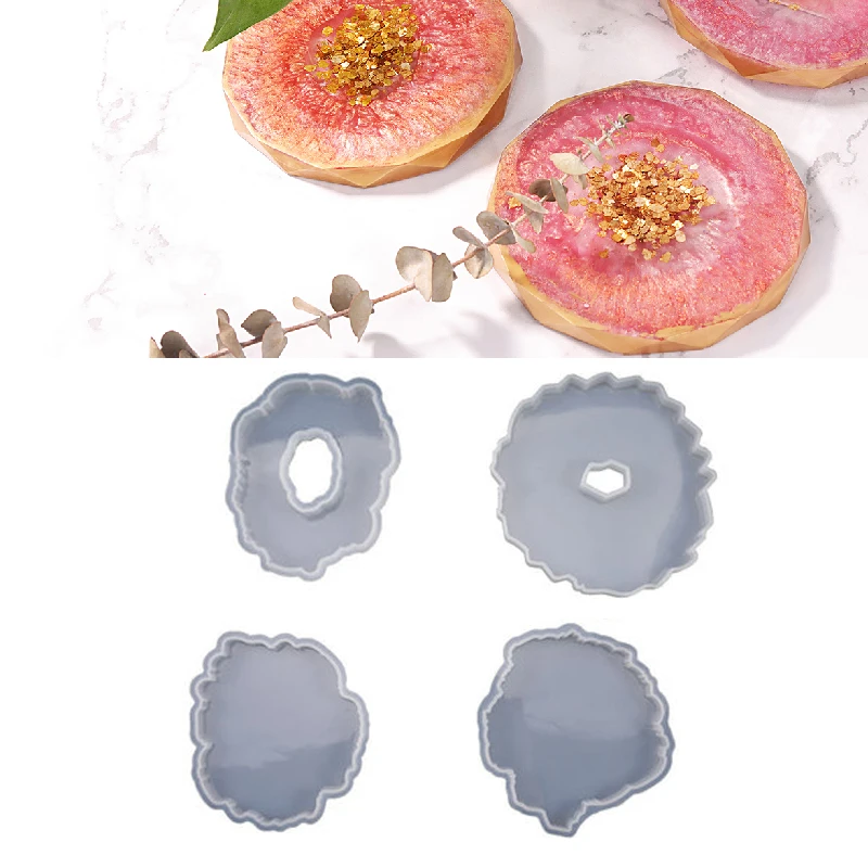 

DIY Flowers Shape Coaster Base Silicone Mold Resin Molds Epoxy UV Resin Mold For DIY Crafts Table Decoration Supplies