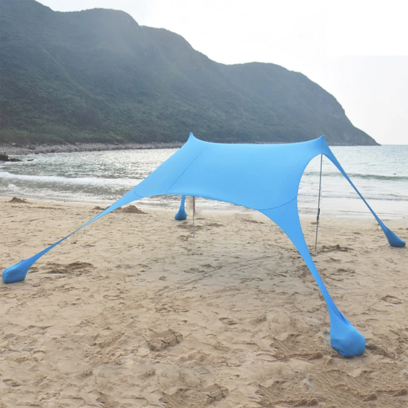 구매 휴대용 퍼걸러 방풍 해변 양산 전망대 텐트, 완벽한 캐노피 차양 쉼터 텐트 해변 텐트 태양 보호 쉼터