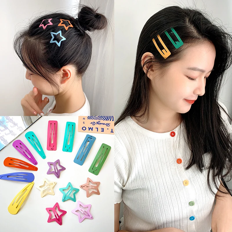 Интернет знаменитости Ins разноцветные заколки для девочек симпатичная челка с