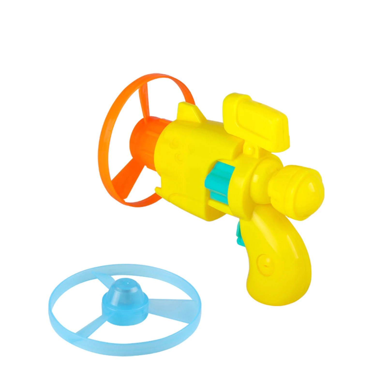 

Light-Up Disc Flyer LED Flashing Flying Saucer Educational Children Disc Launcher Flying Disc Toy With 75mAh Button Battery