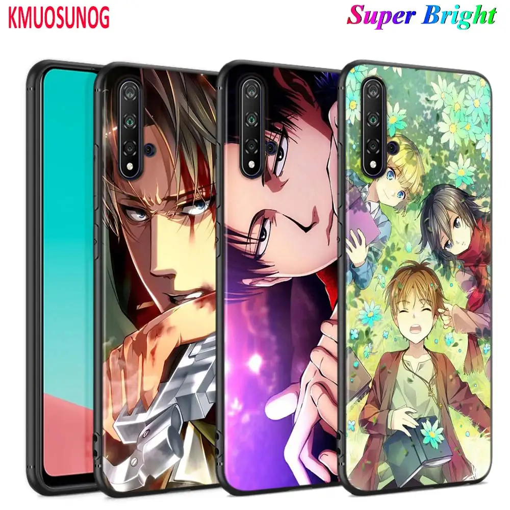 

Black Cover Attack on Titan 4 for Huawei Nova 5 3i P Smart Z Plus 2019 P30 P20 Pro P10 P9 P8 Lite Plus Phone Case