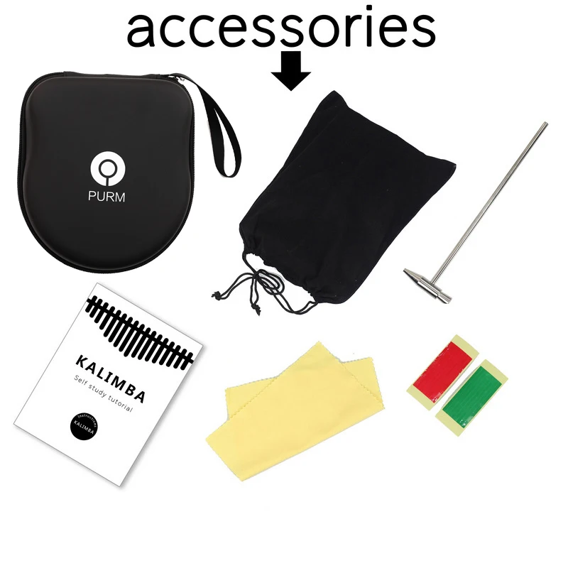 17 teclas Kalimba acricio pulgar Piano Mbira instrument ento de teclado transpartransparente Ente con sintonizador martillo + Gig Bag|Пианино|