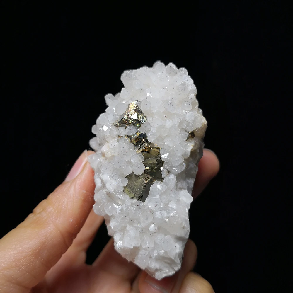 

194g Natural Pyrite Calcite Specimen Hubei PROVINCE CHINA A2-1