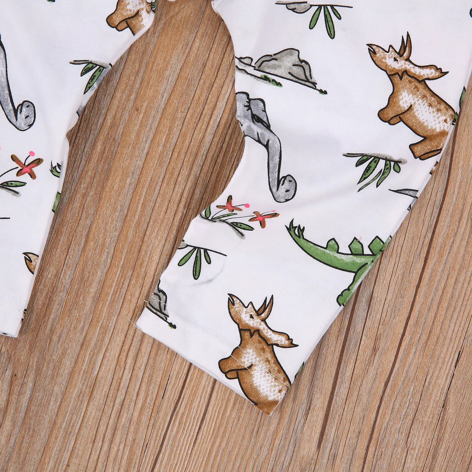 

Baby Trousers, Cartoon Dinosaur Print High Waist Trousers Pants for Boys and Girls, 0-3 Years